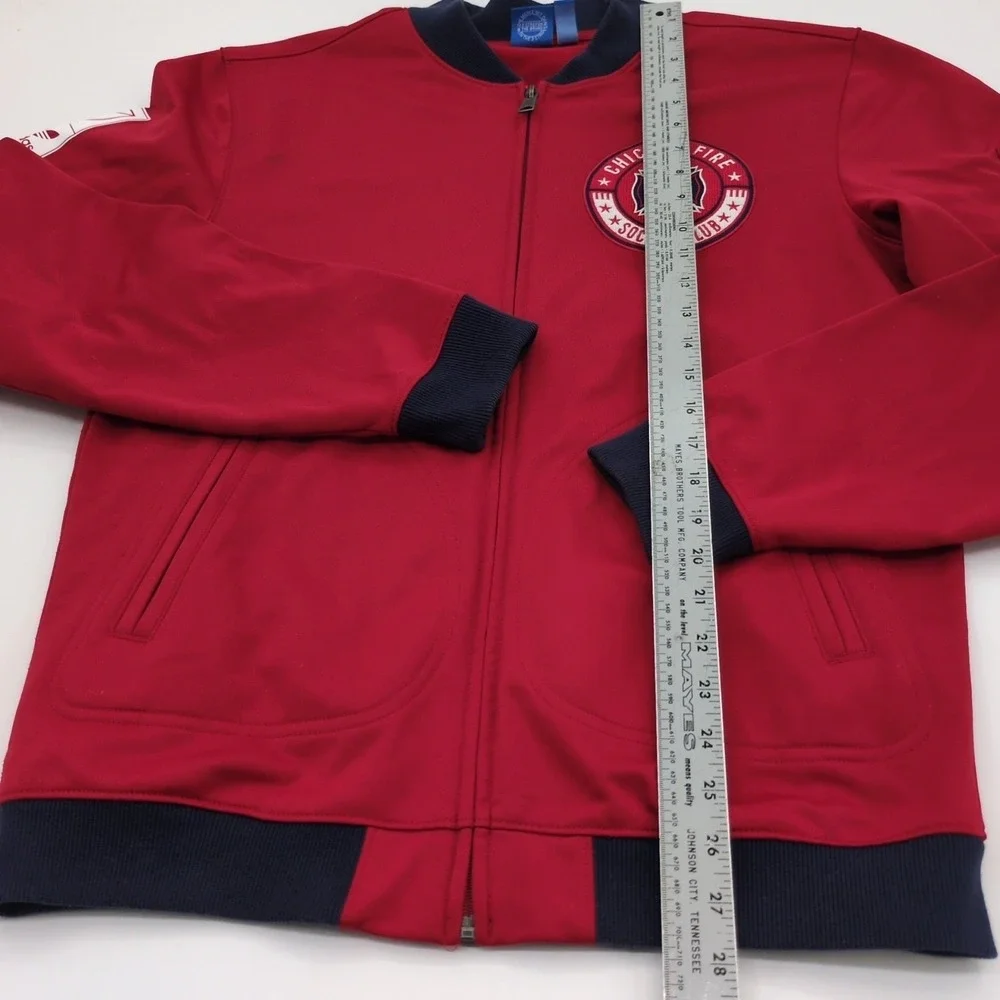 Adidas 2015 Chicago Fire FC MLS Anthem Track Jacket Men's Size Medium M Red